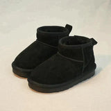 Bottines Fourrées Courtes Confort Doublure Chaude Style Hiver