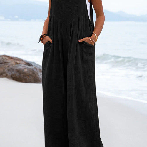 Combinaison Femme Ample Bretelles – Combinaison Pantalon Été