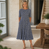 Robe Mi-Longue Blanche Femme Essentielle