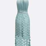 Robe Mi-Longue Cérémonie Bleue Marine Femme
