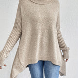 Pull Automne Élégant Vert Femme