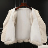 Gilet Femme Fourrure Élégant Sans Manches