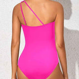 Maillot de Bain Femme Une Pièce Asymétrique