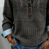 Sweat femme col polo boutonné à manches longues