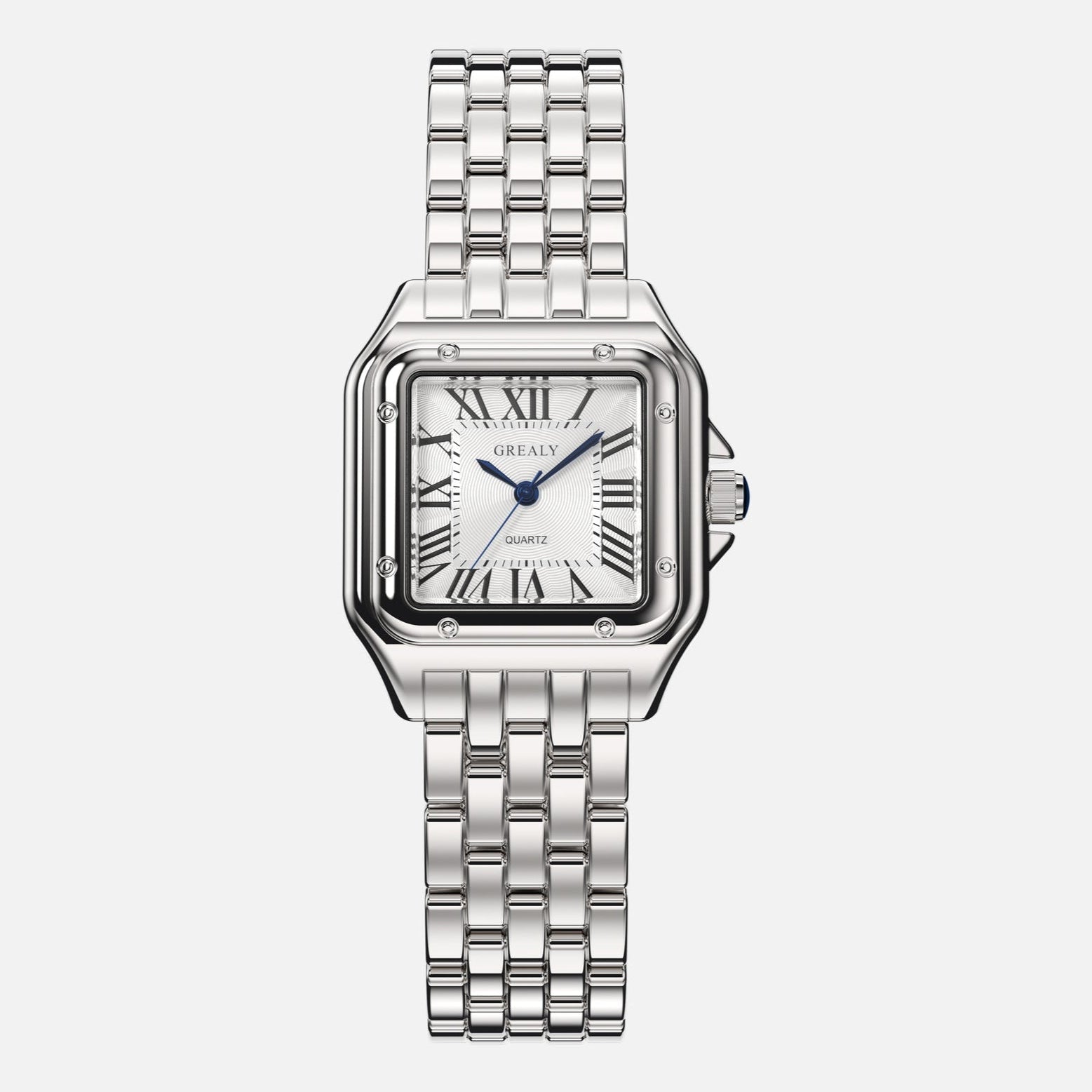 Montre femme quartz vintage boîtier carré acier inoxydable