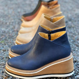 Bottines femme à plateforme et semelle rembourrée