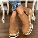 Bottines femme à plateforme et semelle rembourrée