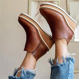 Bottines femme à plateforme et semelle rembourrée