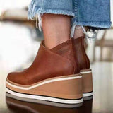 Bottines femme à plateforme et semelle rembourrée