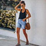 Short en Jean Taille Haute