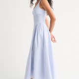 Robe Midi à Pois Sans Manches
