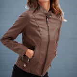 Veste Similicuir Femme Cintrée – Blouson Élégant et Moderne