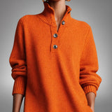 Robe polo midi en maille oversize à col haut