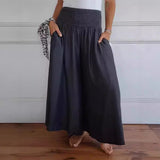 Jupe Longue Fluide Taille Smockée Bohème