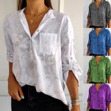 Chemise Satin Fluide Motif Élégant Coupe Décontractée