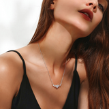 Collier femme pendentif fleur en zircone