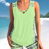 Ensemble Été Femme Débardeur Sport et Short Imprimé