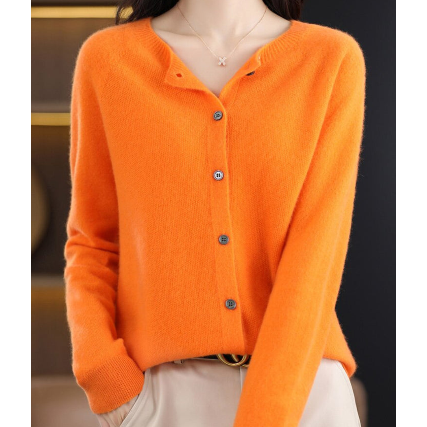 Cardigan Femme Boutonné – Pull Maille Fine Élégant