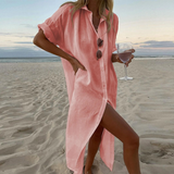 Robe Chemise Plage Légère Fluide Chic Décontracté