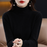 Pull Femme Col Roulé Élégant Ajusté