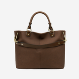 Sac cabas en cuir structuré à bandoulière amovible