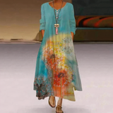 Robe Maxi Bohème Asymétrique Imprimé Floral Élégance