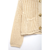 Cardigan Femme Tricot Boutonné Élégant
