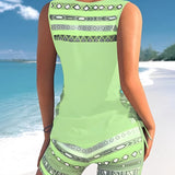 Ensemble Été Femme Débardeur Sport et Short Imprimé