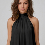 Robe Courte Dos Nu à Col Noué