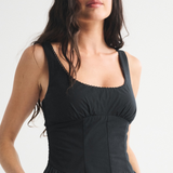 Robe Midi à Pois Sans Manches