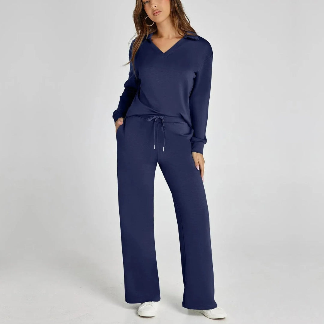 Ensemble Maille Fluide Col V Confort Élégant