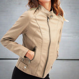 Veste Similicuir Femme Cintrée – Blouson Élégant et Moderne