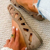 Sandales d'été tressées pour femme à brides croisées