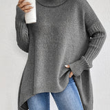 Pull Automne Élégant Vert Femme