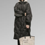 Doudoune longue ajustée pour femme, hiver
