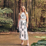 Robe Longue Bohème Broderie Élégante Sans Manches