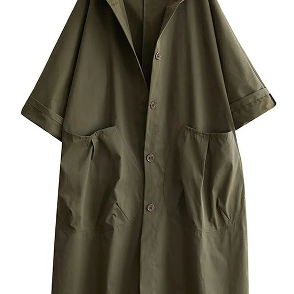 Manteau Cape Oversize Femme – Manteau Long à Capuche Moderne