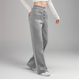 Pantalon Droit Taille Haute Confort Coupe Moderne