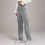 Pantalon Droit Taille Haute Confort Coupe Moderne