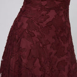 Robe Longue Dentelle Florale Dos Lacé Élégance