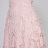 Robe Longue Dentelle Florale Dos Lacé Élégance