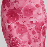 Robe Midi Fleurie Col Halter Élégance Romantique