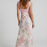 Robe Midi Fleurie Dentelle Romantique