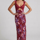 Robe Midi Fleurie Dentelle Romantique