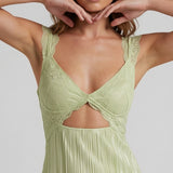 Robe Midi Fleurie Dentelle Romantique