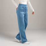 Pantalon Droit Taille Haute Confort Coupe Moderne