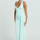 Robe Longue Dos Nu Halter Drapée Glamour