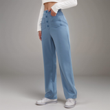 Pantalon Droit Taille Haute Confort Coupe Moderne