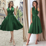 Robe Midi Évasée Col Croisé Élégance Intemporelle
