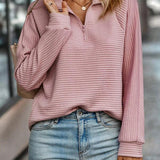 Pull Zip Col Montant Maille Fine Confort Quotidien Chic